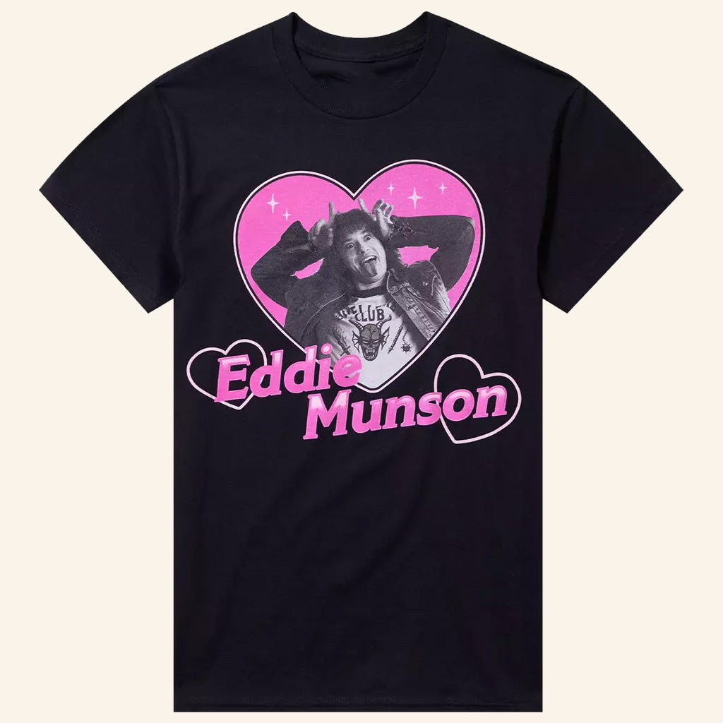 Stranger Things Eddie Munson Merch Heart T-Shirt Unique Gifts For Sister - Lily Birch Market