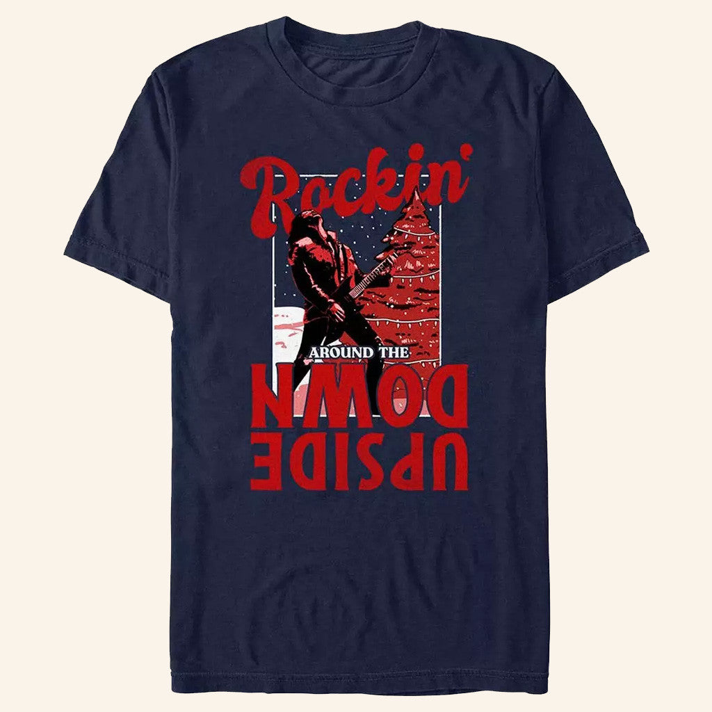 Stranger Things Eddie Munson Merch Rockin' Around The Upside Down T-Shirt Gifts For Him - Lily Birch Market