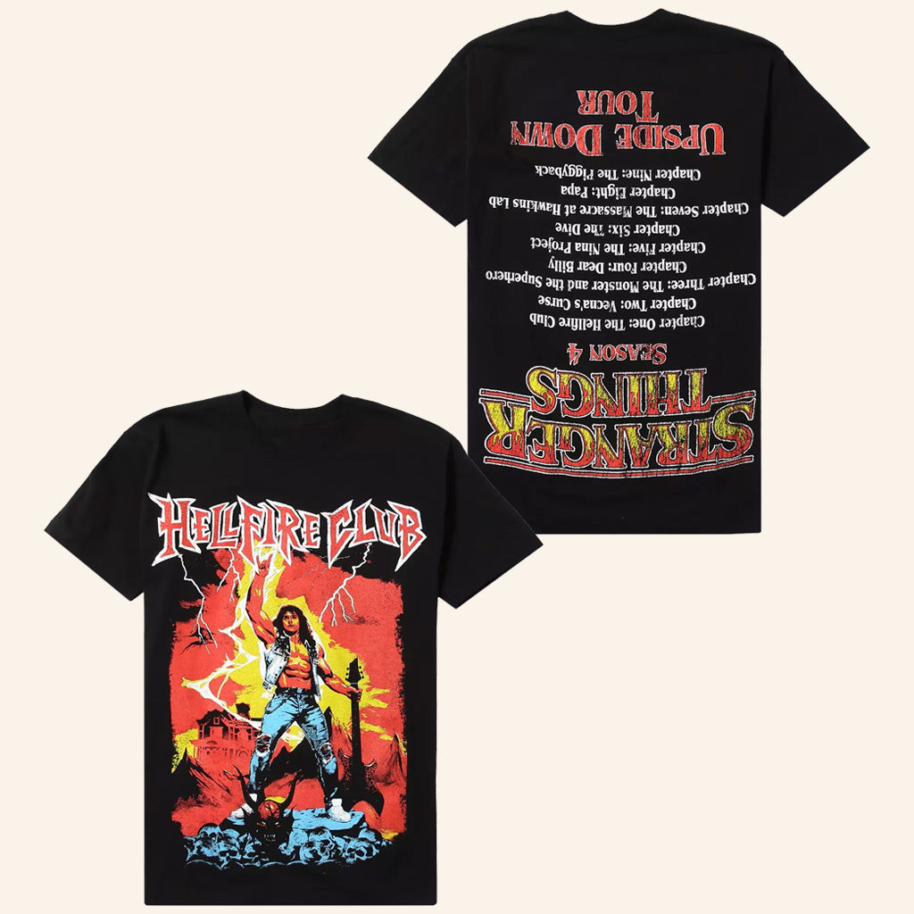 Stranger Things Eddie Munson Merch Stranger Things Season 4 Hellfire Club Tour Shirt Fan Gifts - Lily Birch Market