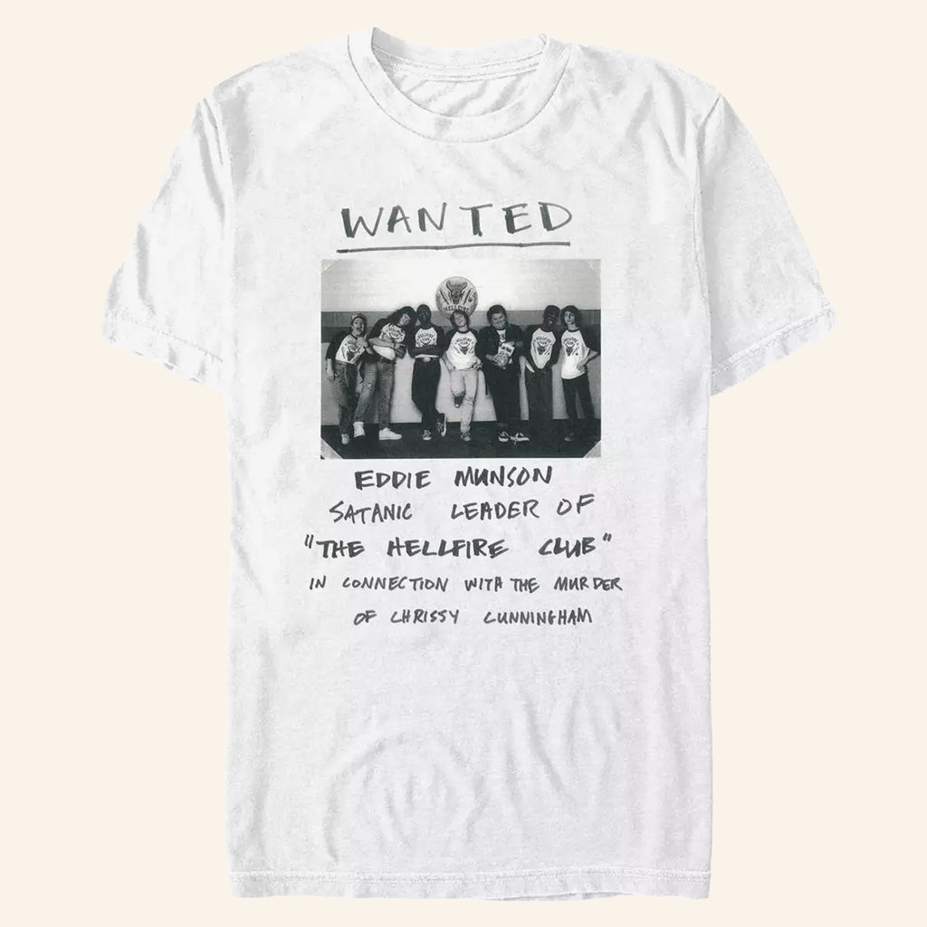 Stranger Things Eddie Munson Merch Wanted Poster T-Shirt Cool Gifts For Brothers - Lily Birch Market