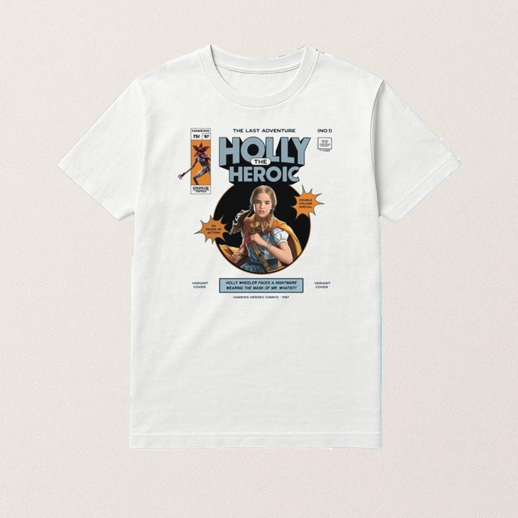 Stranger Things Merch Holly The Heroic Comic Shirt Retro Hawkins Fan Shirt Gifts For Him - Lily Birch Market