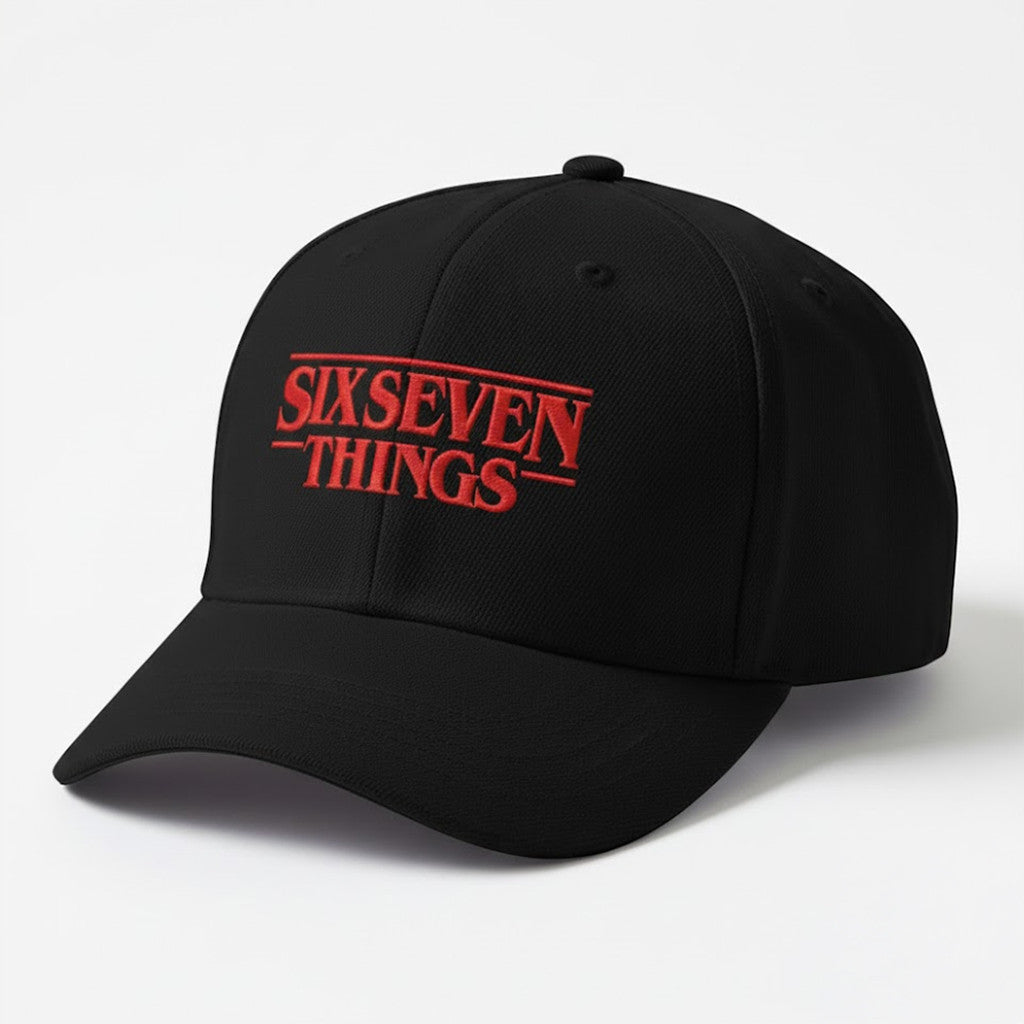 Stranger Things Season 5 Six Seven Things Embroidered Hat Stranger Things Merch Funny Gifts - Lilybirchmarket