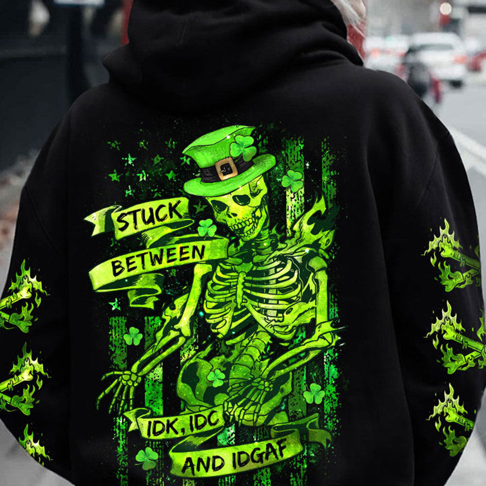 STUCK BETWEEN SKELETON FLAG PATRICK'S DAY ALL OVER PRINT - TLTW1801232_6618 - Lilybirchmarket