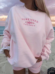 Sunkissed Coconut Sweatshirt Perfect Mother Day Gifts Father's Day Gift for Him - Lilybirchmarket