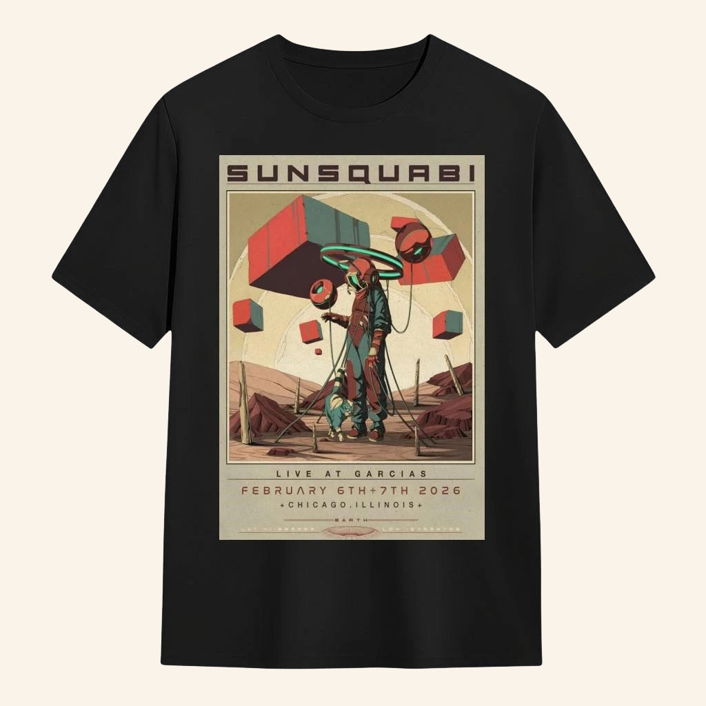 Sunsquabi Live In Chicago IL On Feb 6 7 2026 T-Shirt Sunsquabi Merch Gifts For Music Lovers - Lily Birch Market