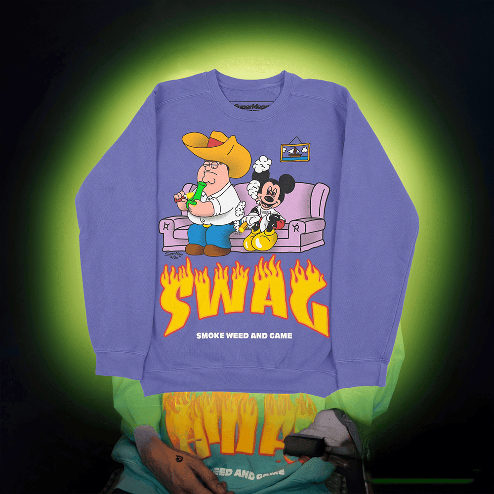 SuperMega Merch Swag Smoke Weed And Game Supermega 420 Sweatshirt Cute Mothers Day Gifts - Lilybirchmarket