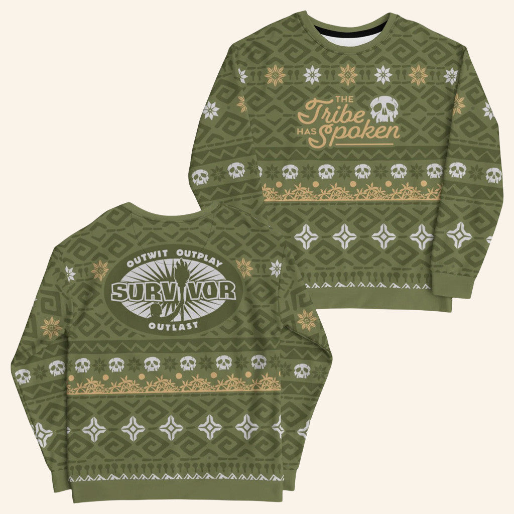 Survivor Merch Survivor The Tribe Has Spoken Holiday Sweatshirt Cool Christmas Gifts For Guys - Lilybirchmarket