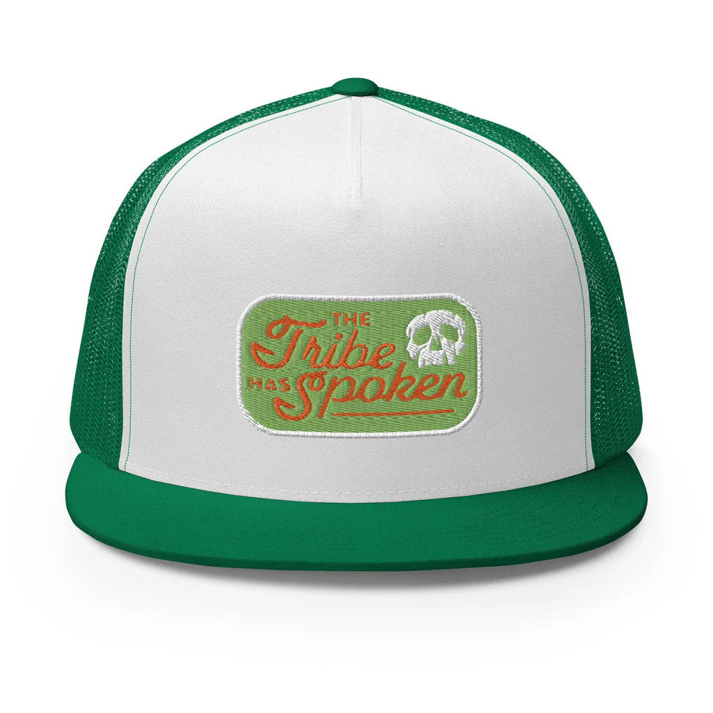 Survivor Merch Survivor The Tribe Skull Embroidered Trucker Hat Snapback Husband Gifts - Lilybirchmarket