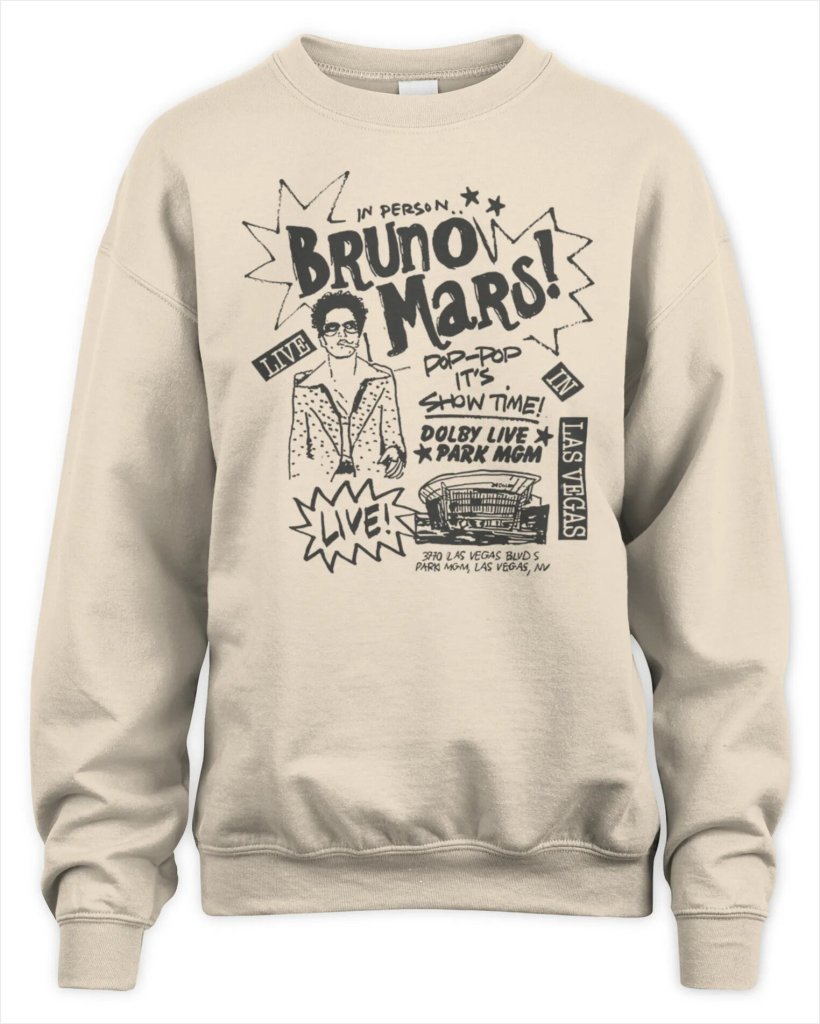 Sweatshirt Bruno Mars Live, Premium Sweaer Gifts For Brother Merch Clothing - Lilybirchmarket