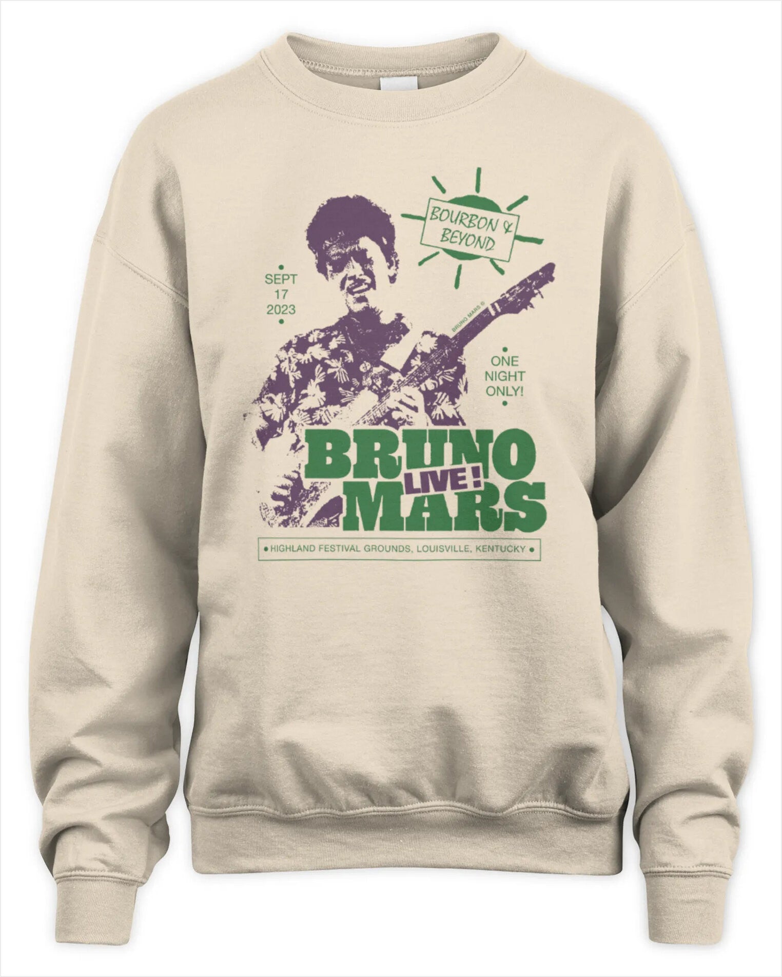 Sweatshirt Bruno Mars Live! Bourbon & Beyond, Premium Sweaer Gifts For Brother Merch Apparel - Lilybirchmarket