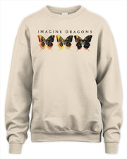 Sweatshirt Imagine Dragons Loom Butterfly Tan Clothing, Premium Sweaer Gifts For BFF Merch Apparel - Lilybirchmarket