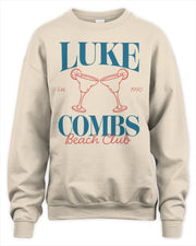 Sweatshirt Luke Combs Merch Luke Combs Beach Club Est 1990, Premium Sweaer Gifts For Best Friend - Lilybirchmarket