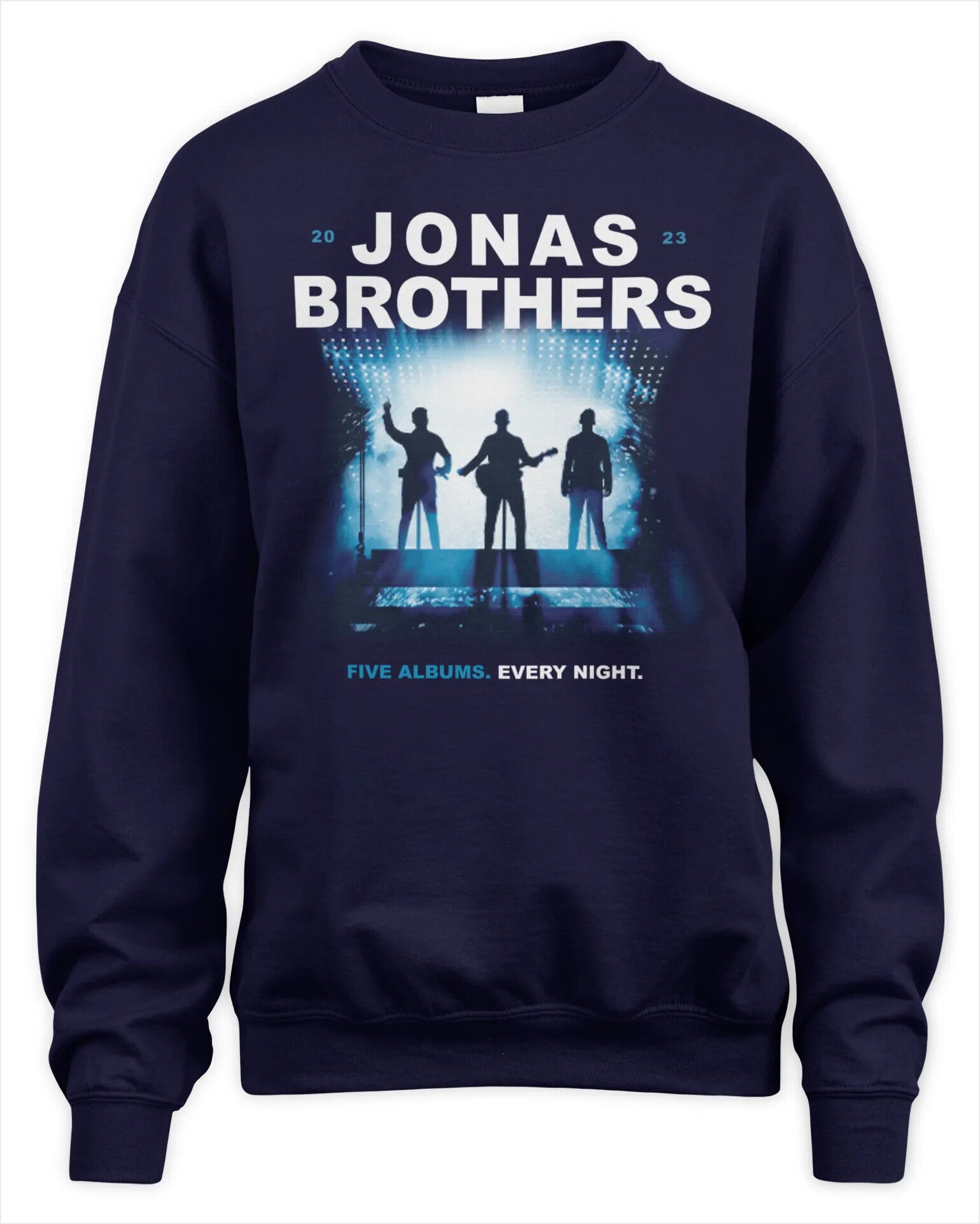 Sweatshirt Official Jonas Brothers Tour Merch The Tour Five Albums Every Night Premium Sweaer Gifts For Fans - Lilybirchmarket