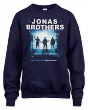 Sweatshirt Official Jonas Brothers Tour Merch The Tour Five Albums Every Night Premium Sweaer Gifts For Fans - Lilybirchmarket