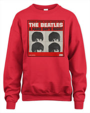 Sweatshirt The Beatles Merch Store A Hard Day s Night Red Album Cover Premium Sweaer Gifts For Sister - Lilybirchmarket