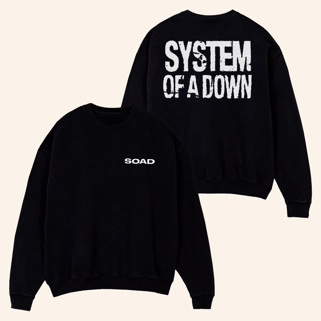 System Of A Down Merch Tour 2025 SOAD Thermal Crewneck Sweatshirt Gifts For Him - Lilybirchmarket