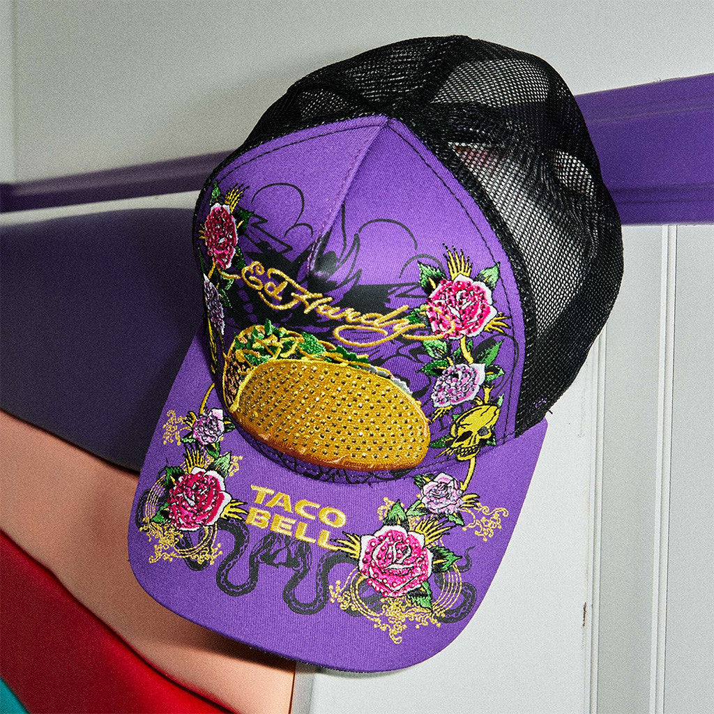 Taco Bell Ed Hardy Hat Printed Gift Ideas For Him Her - Lilybirchmarket