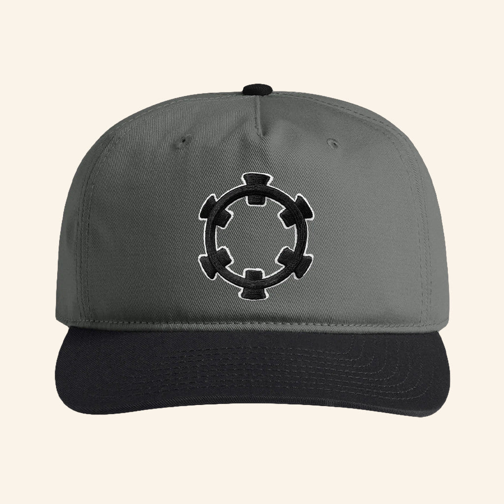 Tape B Merch Tape B Reel Two Tone Embroidered Hat Grey Black Gifts For DJ Lovers - Lilybirchmarket