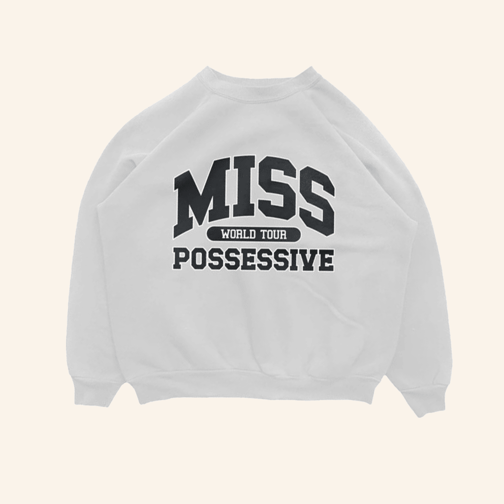 Tate Mcrae Merch Miss Possessive Crewneck Sweatshirt Besties Gifts - Lilybirchmarket