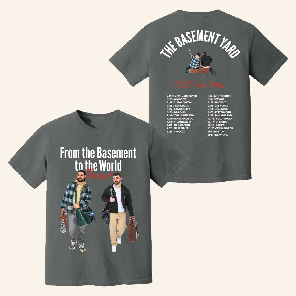 TBY Tour Merch From The Basement To The World Tour T-Shirt 2025 Tour Dates Shirt Fan Gifts - Lily Birch Market