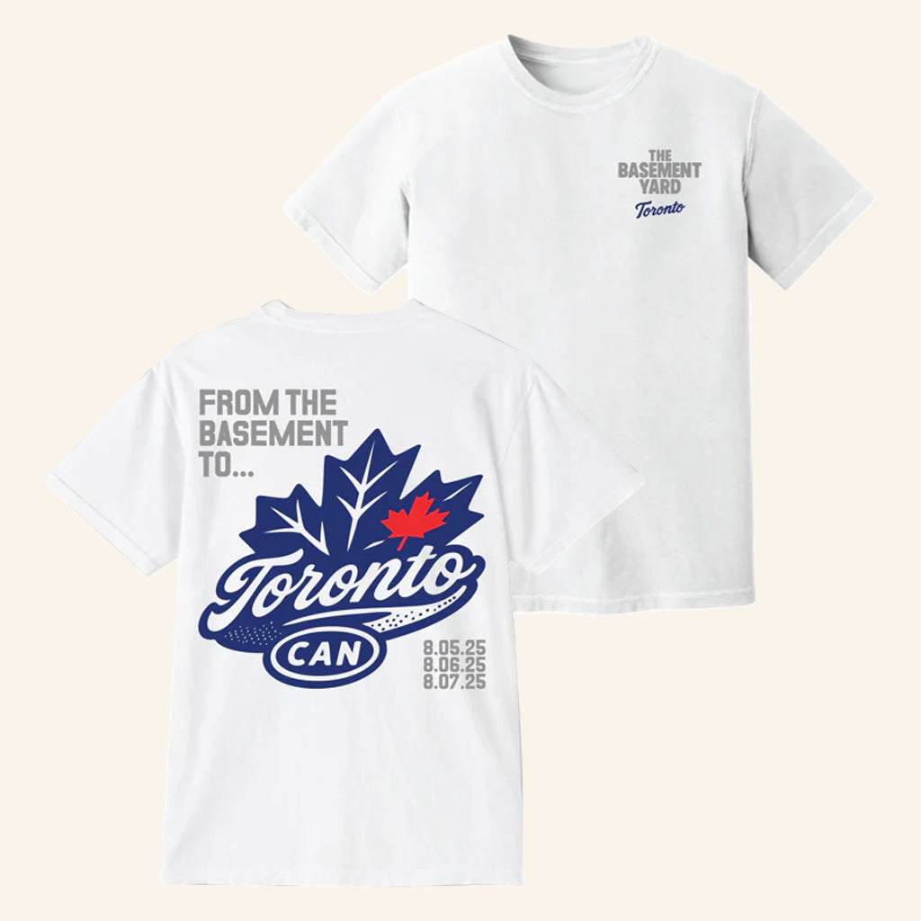TBY Tour Merch From The Basement To Toronto White T-Shirt Gifts Ideas For Besties - Lily Birch Market