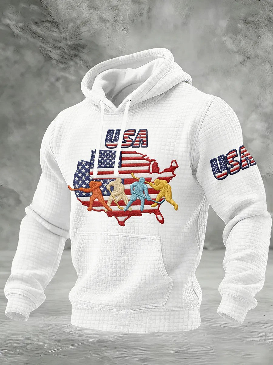Team USA Ice Hockey 2026 Winter Olympics Hoodie USA Map Team USA Merch Ice Hockey Fan Gifts - Lilybirchmarket