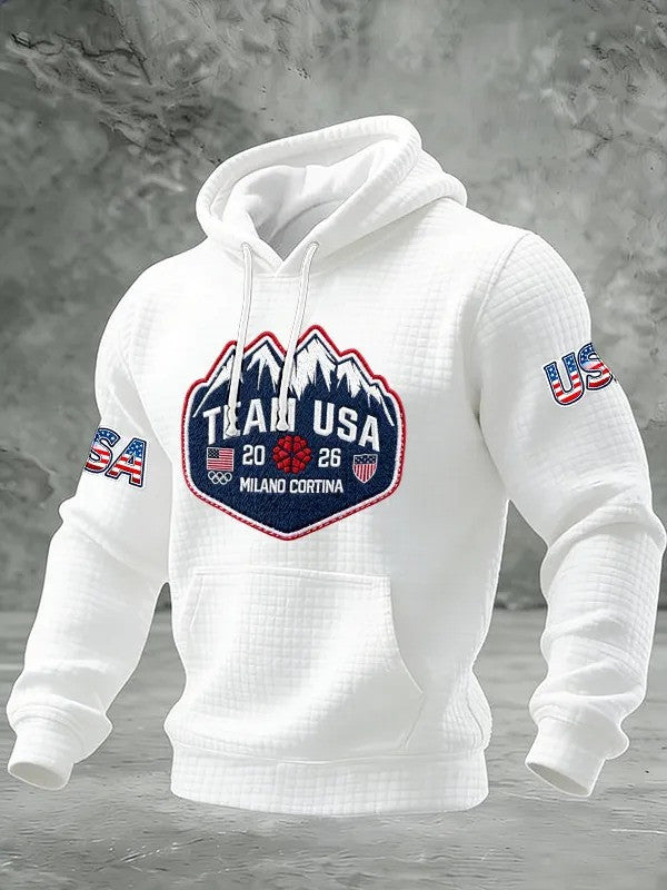 Team USA Milano Cortina Hoodie 2026 Winter Olympics Hooded Sweatshirt Team USA Merch Gifts - Lilybirchmarket