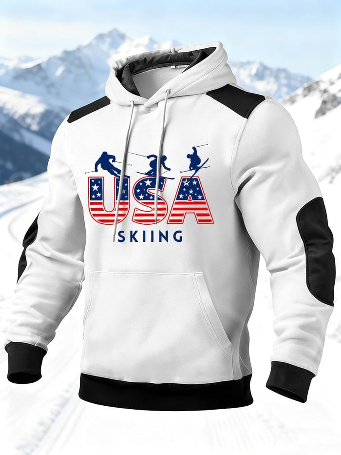 Team USA Skiing Winter Olympics 2026 Hoodie Winter Sports Merch Best Gifts For Team USA Lovers - Lilybirchmarket