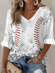  Team USA WBC 2026 V-Neck T-Shirt World Baseball Classic 2026 Apparel Game Day Women's Gifts - TradiViet