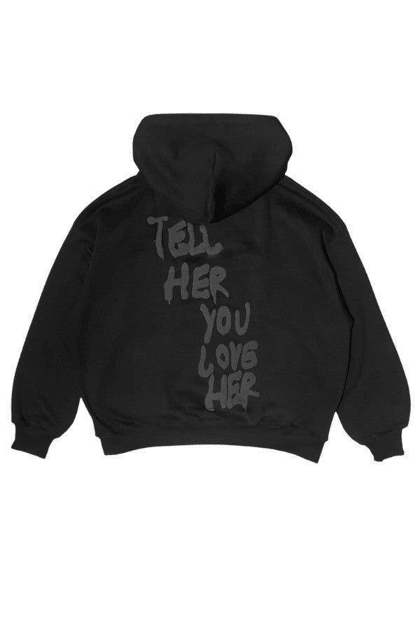 Tell Her You Love Her Hoodie Black Inspired Quotes Apparel Gifts Ideas For Best Friends - Lilybirchmarket