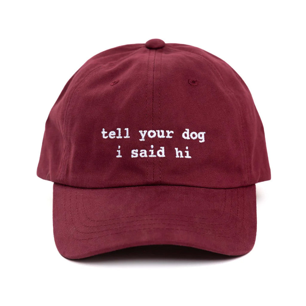 Tell Your Dog I Said Hi Merch Embroidered Tell Your Dog I Said Hi Hat Christmas Gifts For Him - Lilybirchmarket