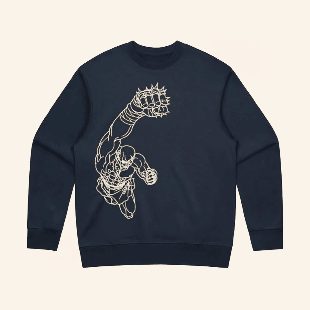 Ten O Merch Street Fighter Tiger Uppercut Crew Neck Sweatshirt Gifts For Dad - Lilybirchmarket