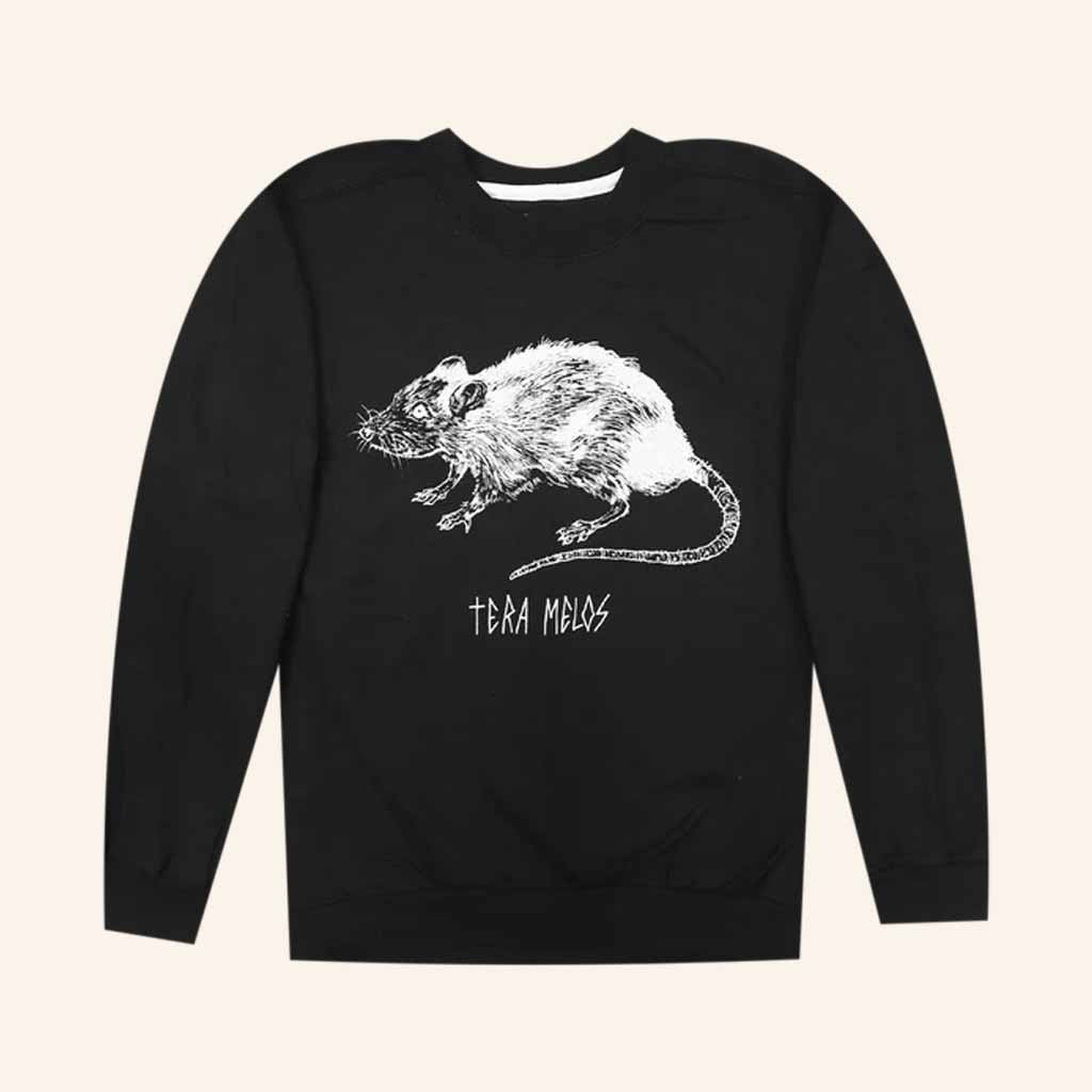 Tera Melos Merch Rat Black Sweatshirt Unique Gifts For Music Lovers - Lilybirchmarket
