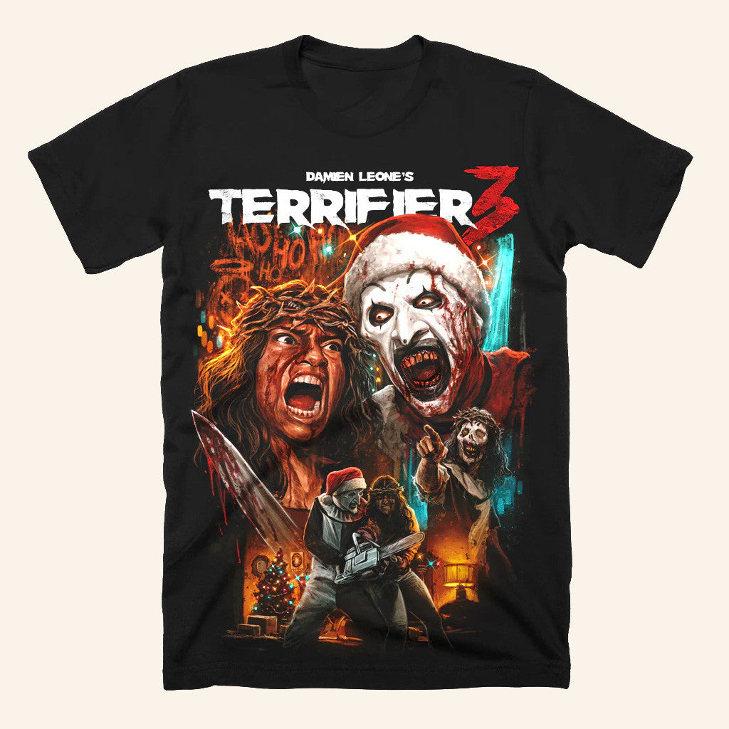 Terrifier Merch Terrifier 3 Cut To The Core T-Shirt Gift Ideas For Boyfriend - Lily Birch Market