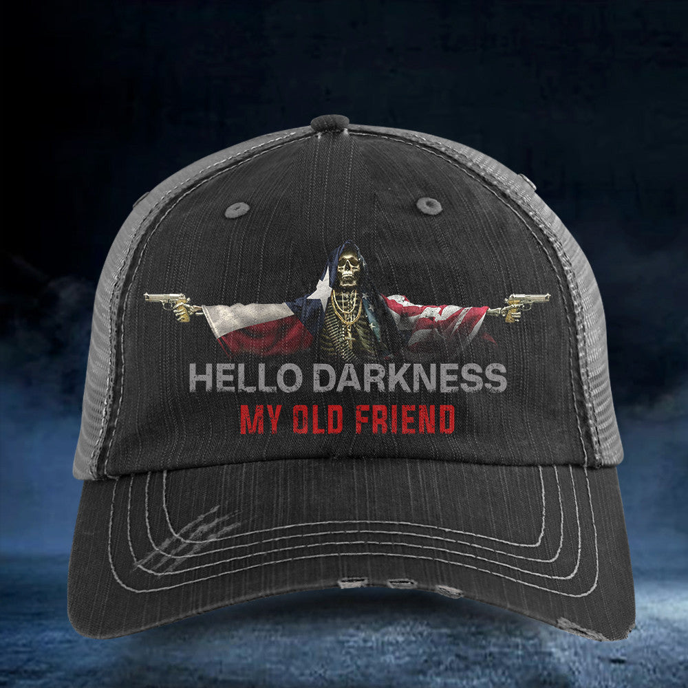Texas Hat Hello Darkness My Old Friend - Lilybirchmarket