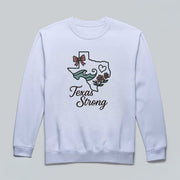 Texas Strong Texas Heart Floral Sweatshirt For Flood Support Sweatshirt Patriotic Gifts - Lilybirchmarket