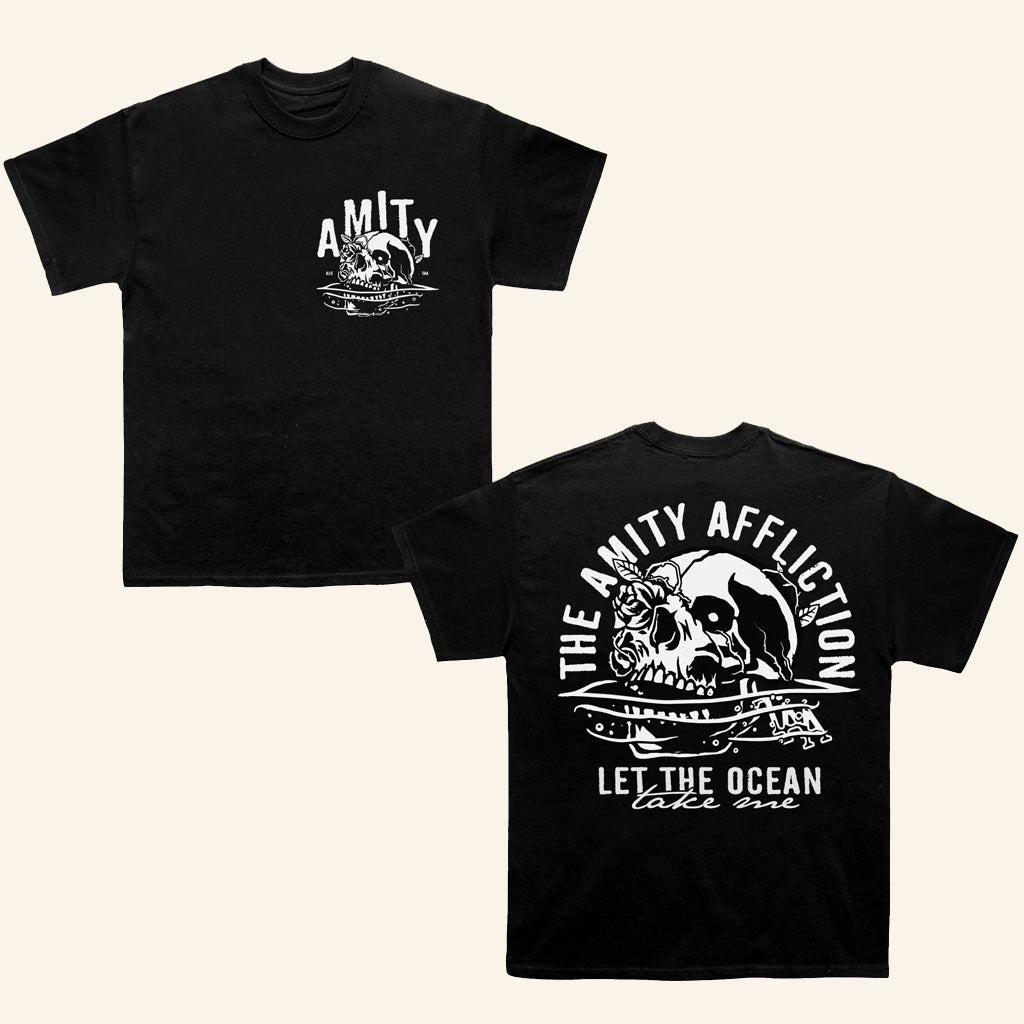 The Amity Affliction Merch Skull Black T-Shirt Cool Gifts For Music Lovers - Lily Birch Market