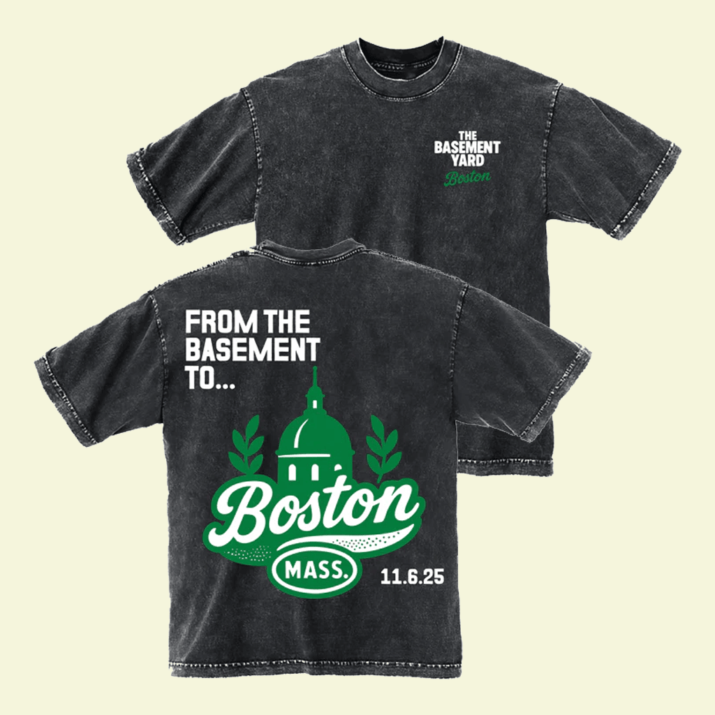 The Basement Yard Merch TBY From The Basement To Boston Washed T-Shirt Gifts For Him Her - Lily Birch Market