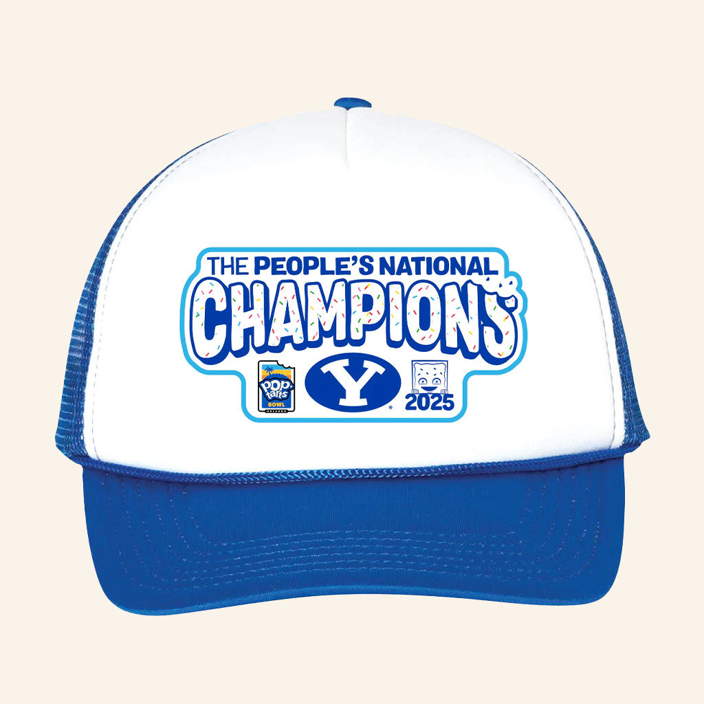 The BYU Merch The People's National Champions Trucker Hat 2025 Pop Tart Bowl BYU Cap Fan Gifts - Lilybirchmarket