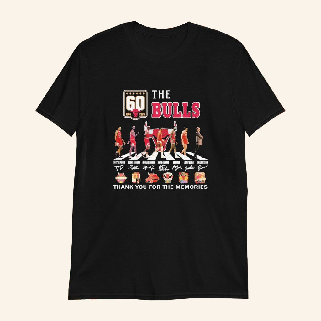 The Chicago Bulls 60 1966 2026 Thank You For The Memories Road Abbey Signatures T-Shirt - Lily Birch Market