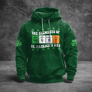 The Elements Of St Patrick's Day Hoodie Saint Patrick's Day Hooded Sweatshirt Gift For Him - Lilybirchmarket