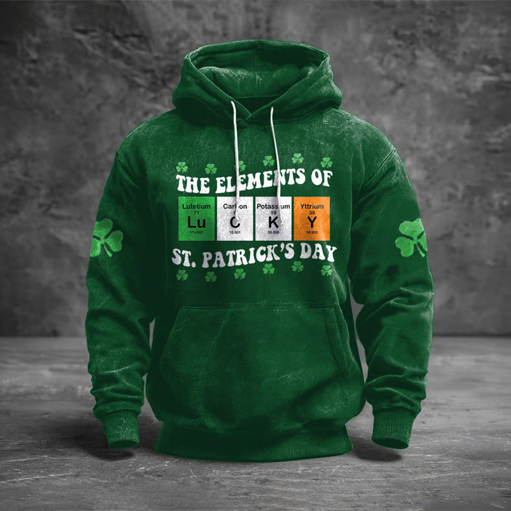 The Elements Of St Patrick's Day Hoodie Saint Patrick's Day Hooded Sweatshirt Gift For Him - Lilybirchmarket