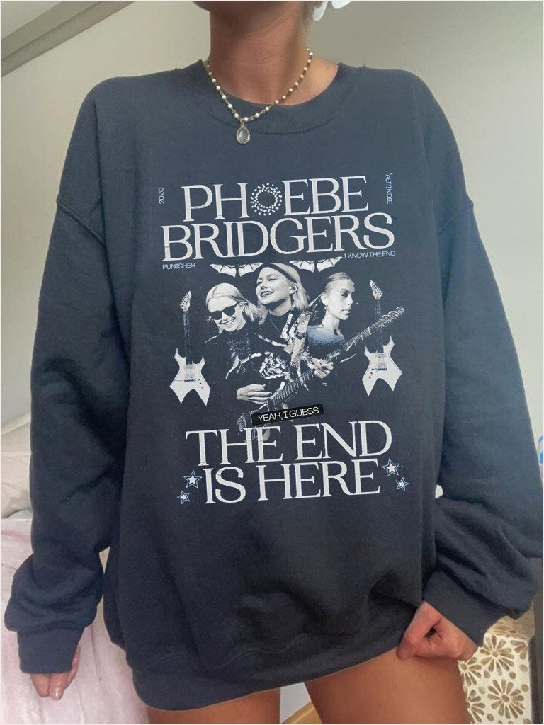 The End Is Here Phoebe Bridgers Sweatshirt Phoebe Bridgers Tour Vintage Dragon Merch Unisex Crewneck Sweatshirt Hoodie Gifts For Her - Lilybirchmarket