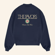 The Favors Merch Navy Restless Little Heart Crewneck Sweatshirt Birthday Presents For Boyfriend - Lilybirchmarket