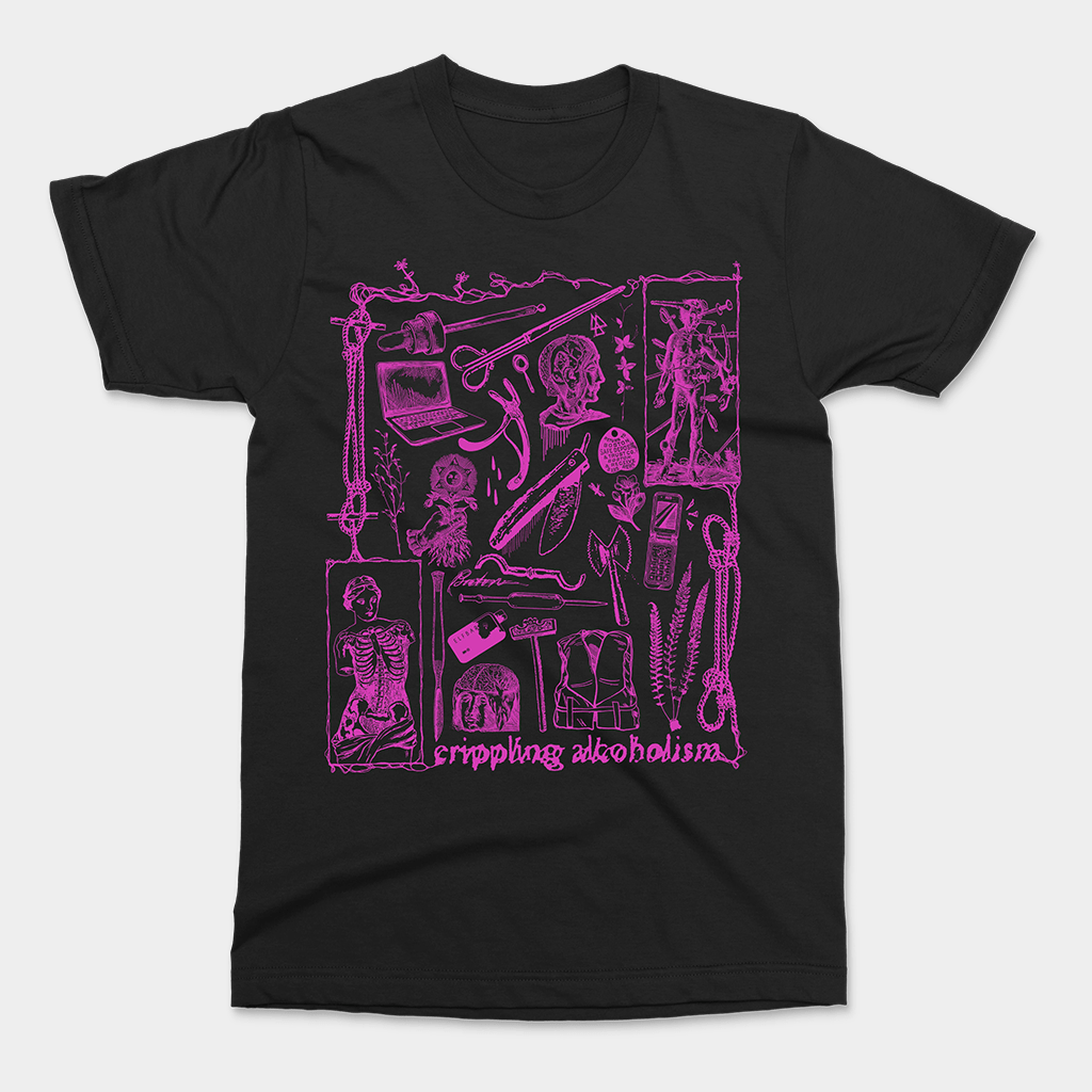 The Flenser Merch Crippling Alcoholism Camgirl Collage T-Shirt Gifts For Band Fans - Lily Birch Market