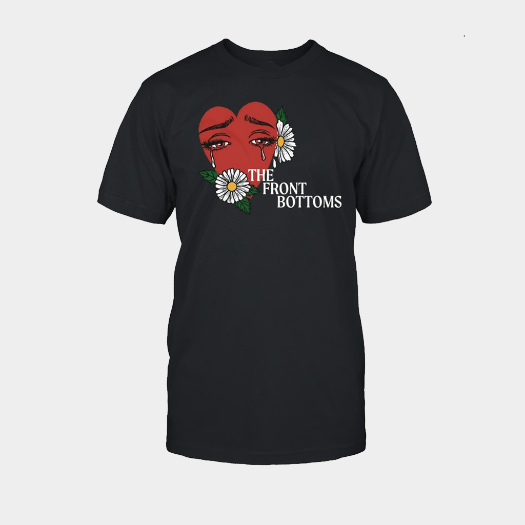 The Front Bottoms Merch Crying Heart Black T-Shirt The Front Bottoms Shirt Gifts For Rock Fans - Lily Birch Market