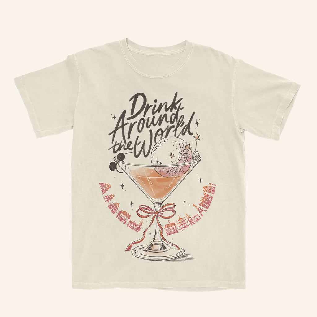 The Lost Bros Merch Drink Around The World T-Shirt Black Gifts For Brother - Lily Birch Market