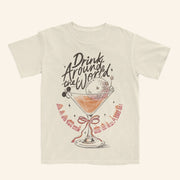 The Lost Bros Merch Drink Around The World T-Shirt Black Gifts For Brother - Lily Birch Market
