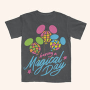 The Lost Bros Merch Neon Checkered Balloon T-Shirt Having A Magical Day Shirt Gifts For Friend - Lily Birch Market