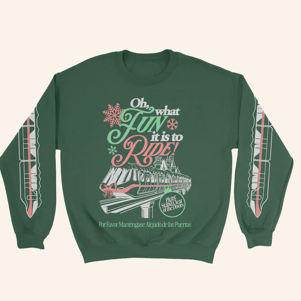 The Lost Bros Merch Oh What Fun Monorail Sweatshirt Christmas Gift Ideas For Her - Lilybirchmarket